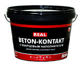 Бетоноконтакт адгезионный сцепляющий BETON-KONTAKT ("REAL") с кварцевым наполнителем для внутренних и наружных работ, 5 кг