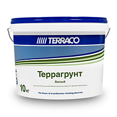 Декоративная грунтовка проникающий, пигментированный, белый колеруемый, 10 кг Террако / Terraco terragrunt white