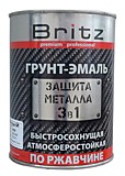 Быстросохнущая грунт-эмаль по металлу 3 в 1 Бриц (Britz), 0,9 кг, белый