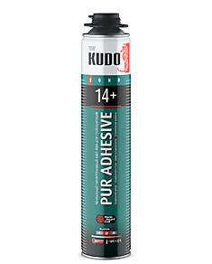 KUDO Монтажный полиуретановый клей-пена для теплоизоляции PUR ADHESIVE PROFF 14+