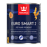 Краска Tikkurila Euro 2 / Евро 2, для стен и потолка, 0,9 л