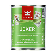 Краска Tikkurila Joker / Тиккурила Джокер матовая, экологичная краска интерьерная, 0,9 л