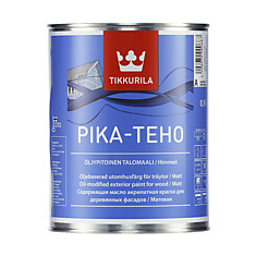 Краска Tikkurila Pika Teho / Тиккурила Пика Техо водорастворимая фасадная краска для дерева, 0,9 л